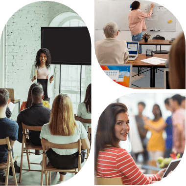 Training instructors and students in classroom and workshop settings